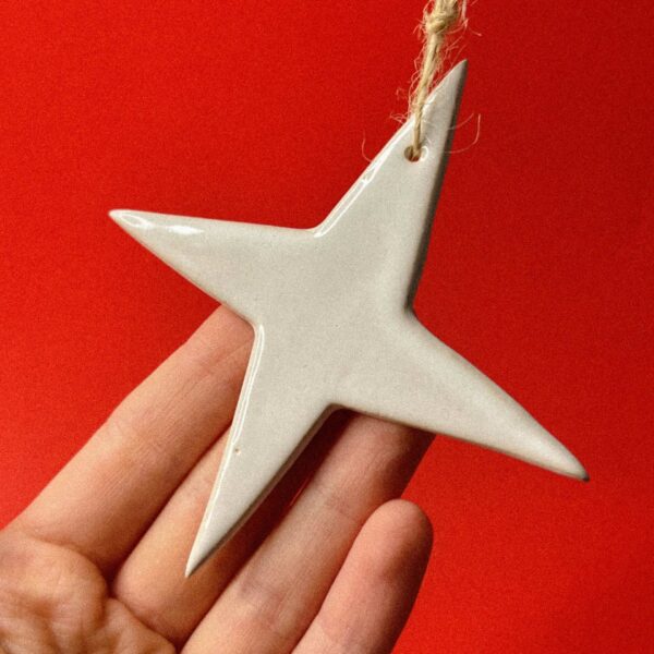 Ёлочная игрушкаподвеска "Звезда", керамика, РБ