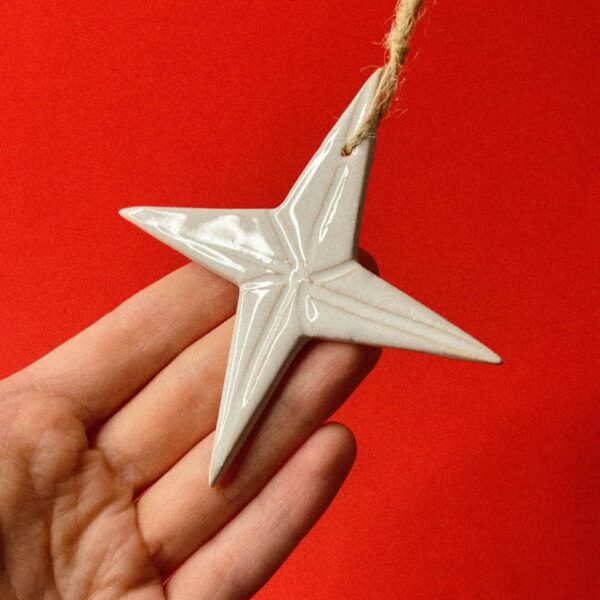 Ёлочная игрушкаподвеска "Звезда", керамика, РБ