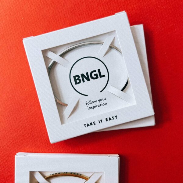 Браслет с гравировкой "Take it easy", ювелирная сталь, РФ