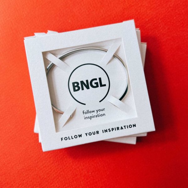 Браслет с гравировкой "Follow your inspiration", ювелирная сталь, РФ