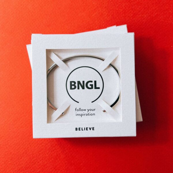 Браслет с гравировкой "Believe", ювелирная сталь, РФ