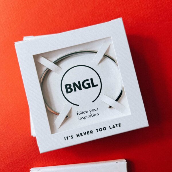 Браслет с гравировкой "It's never too late", ювелирная сталь, РФ