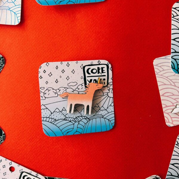 Деревянная брошь с ручной росписью «Розовый единорог», РФ