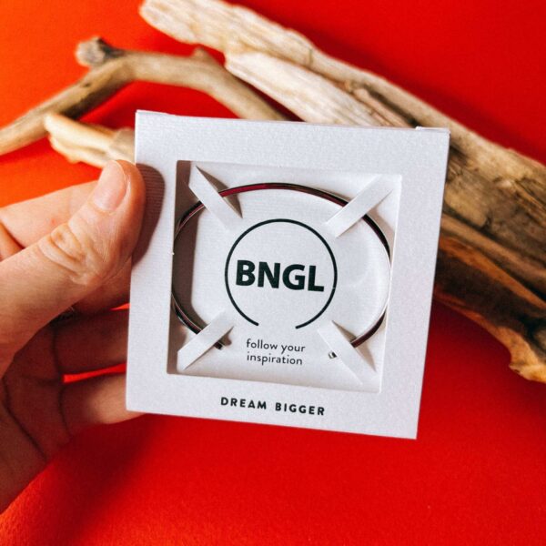 Браслет с гравировкой "Dream bigger", ювелирная сталь, РФ