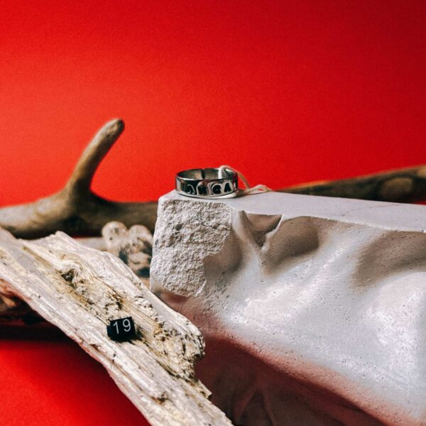 Кольцо с надписью "Лиса" из кованой нержавеющей стали, 19 размера, РБ