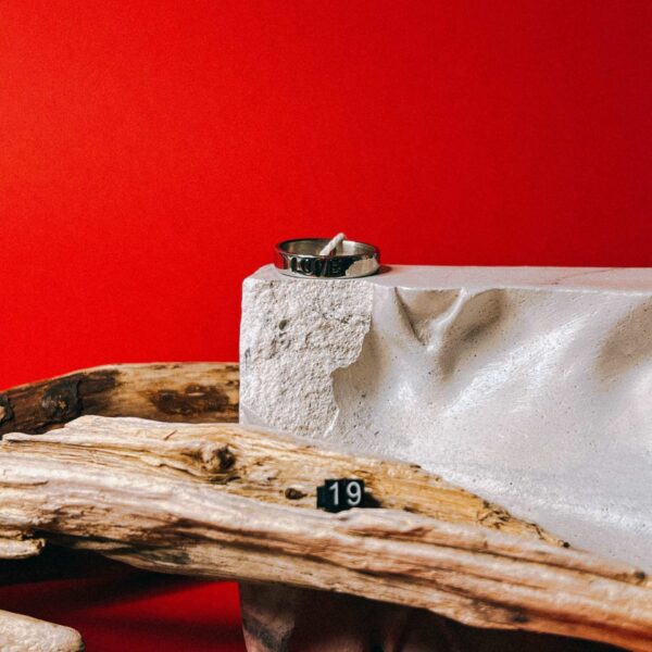 Кольцо с надписью "LOVE" из кованой нержавеющей стали, 19 размера, РБ