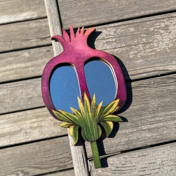 Деревянное зеркало "Гранат", арт. 1, РБ