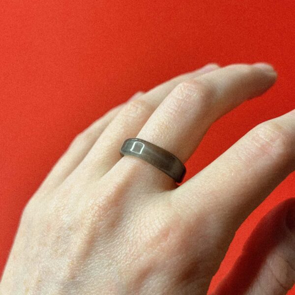 Стеклянное кольцо штиль, коллекция "Форма воды", цвет обводный канал, 16 размера, РФ