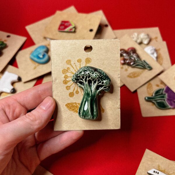 Керамическая брошь "Брокколи", РФ