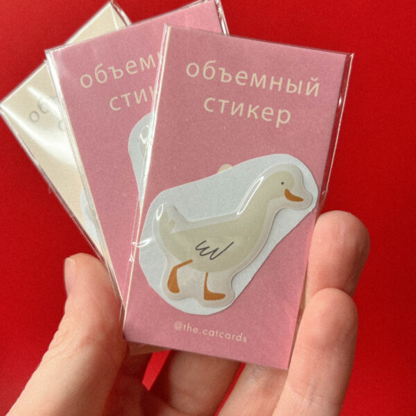 Объемный стикер "Гусь", смола, РФ