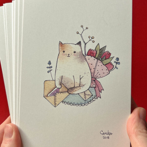 Открытка «Почтовый кот», 10 × 15 см, РФ