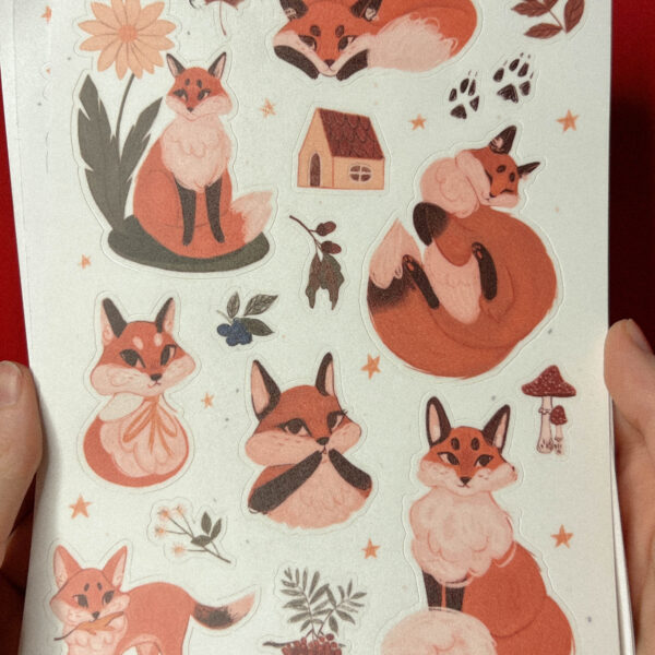 Стикер-пак "Лисички", винил, А5, РФ