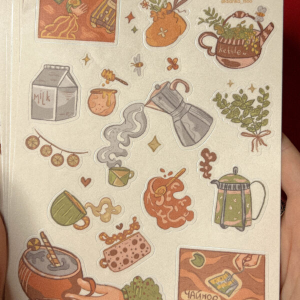 Стикер-пак "Чайное озеро", винил, А5, РФ