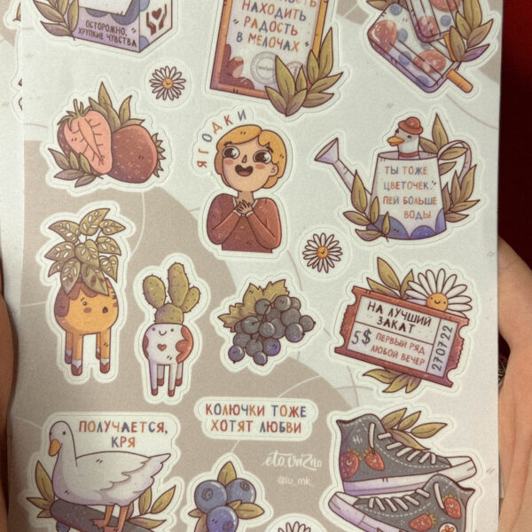 Стикер-пак "Получается кря", винил, А5, РФ