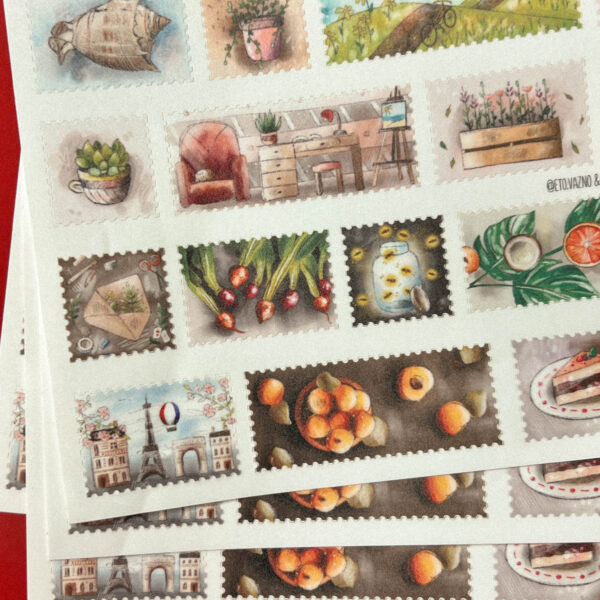 Стикер-пак "Марки", винил, А5, РФ