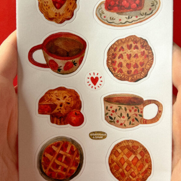 Стикер-лист "Пироги", винил, РФ