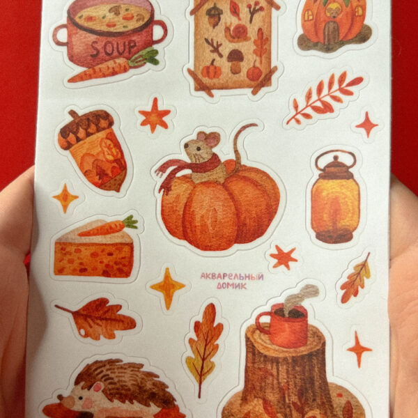 Стикер-лист "Оранжевая осень", винил, РФ