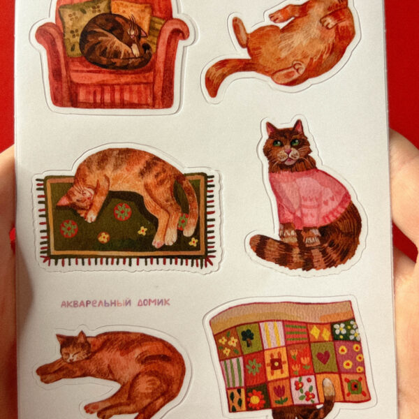 Стикер-лист "Котики", винил, РФ