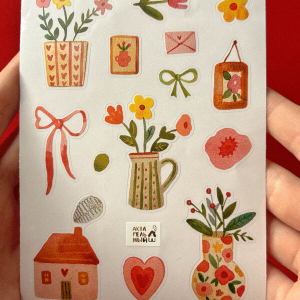 Стикер-лист "Нежные рисуночки", винил, РФ