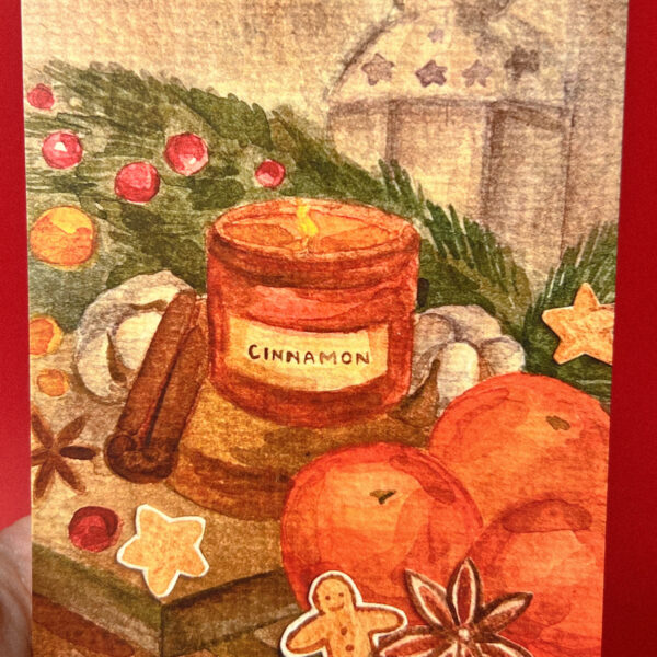 Открытка «Свеча с корицей», 10 × 15 см, РФ
