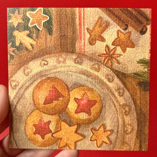 Открытка «Имбирный пряник», 10 × 10 см, РФ