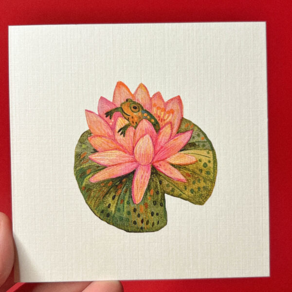 Открытка «Лягушка», 10 × 10 см, РФ