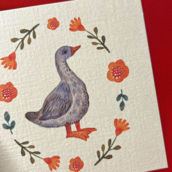 Открытка «Гусь», 10 × 10 см, РФ