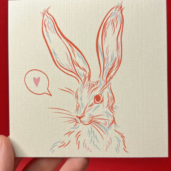 Открытка «Кролик», 10 × 10 см, РФ