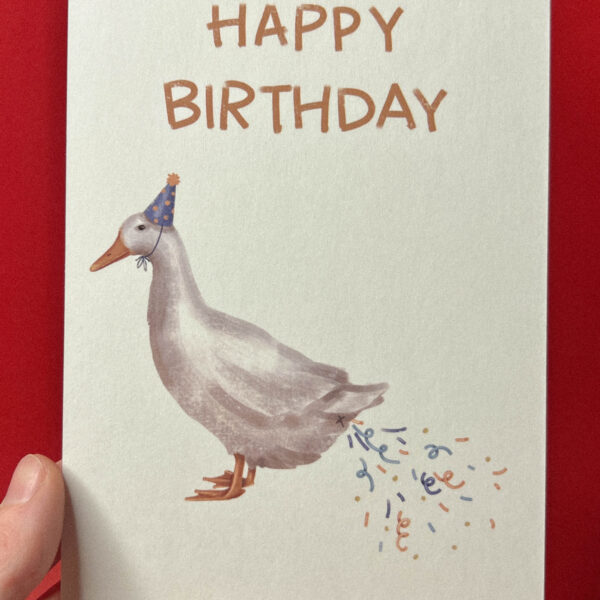 Открытка «С Днём Рождения. Пукающий гусь», 10 × 15 см, РФ