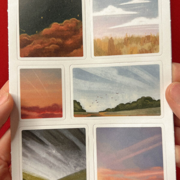 Стикер-пак «Закаты и рассветы», винил, А6, РФ