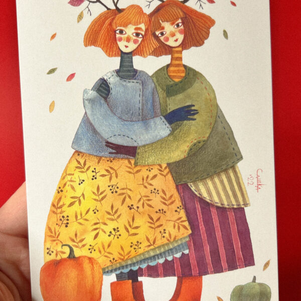 Открытка «Падают листья», 10 × 15 см, РФ