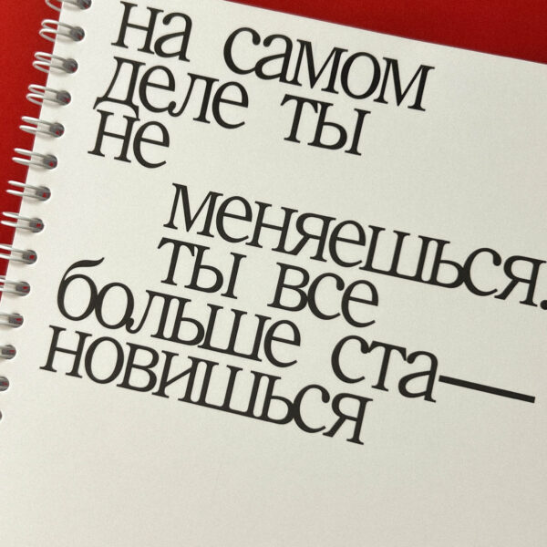 Блокнот "Ты не меняешься а больше становишься собой", А5, РФ