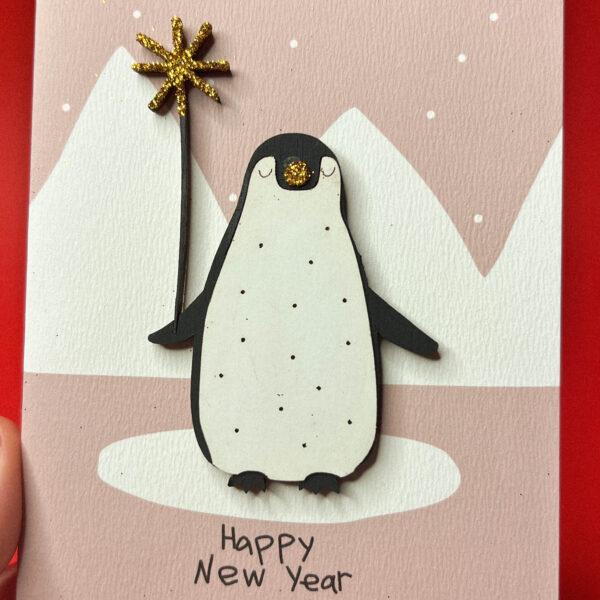 Объёмная открытка «С Новым Годом! Пингвин», 10 × 13 см, РФ