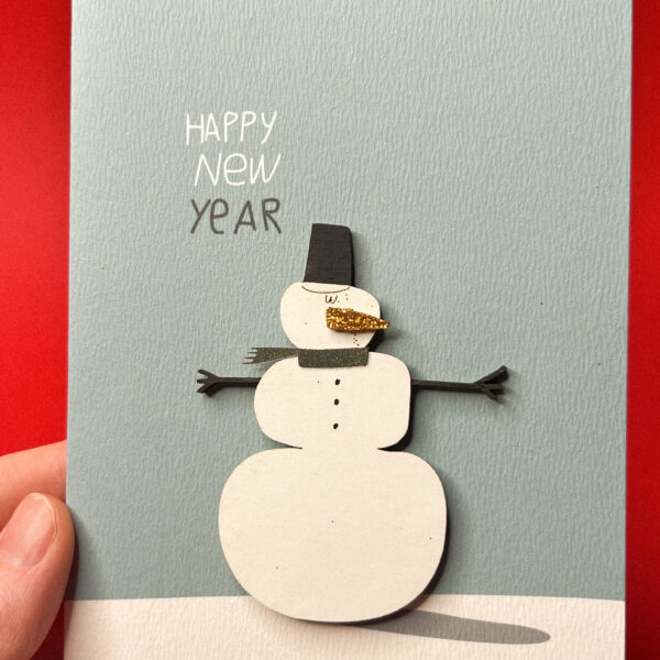 Объёмная открытка «С Новым Годом. Снеговик», 10 × 13 см, РФ
