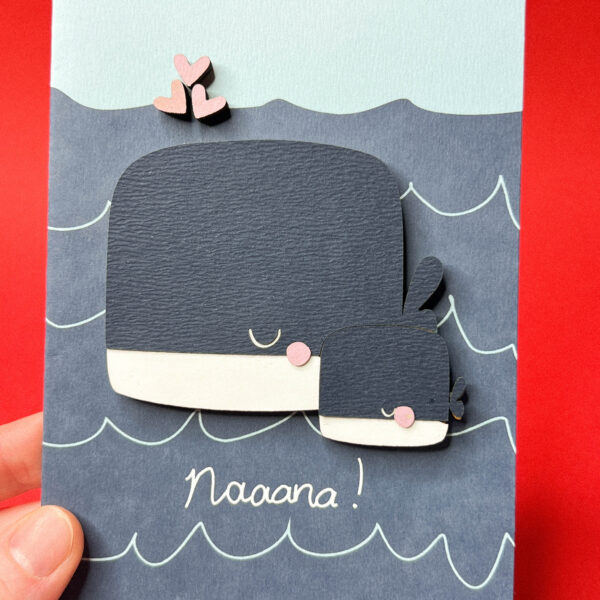 Объёмная открытка «Папа кит», 10 × 13 см, РФ