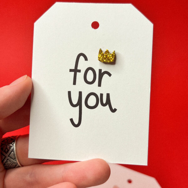 Объёмная бирка на подарок "Для тебя", 6 х 8 см, РФ