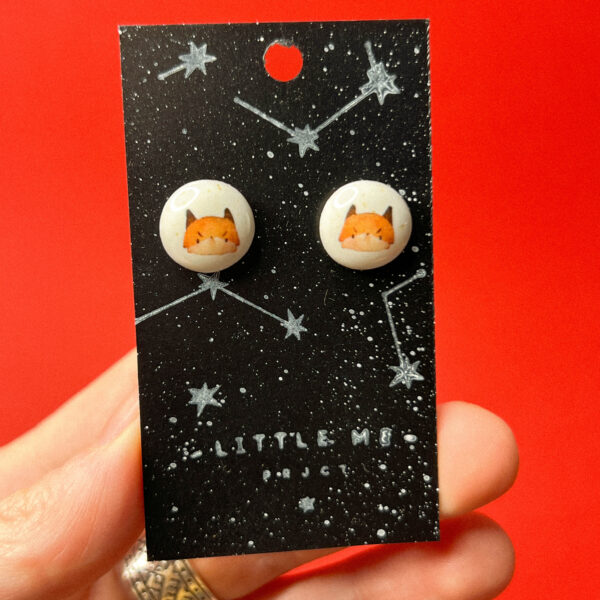 Керамические серьги-гвоздики «Белочка», РФ