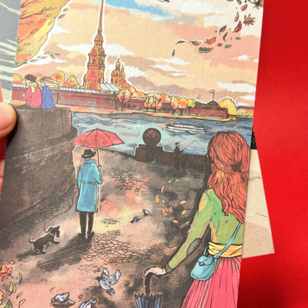 Сувенирная открытка из Санкт-Петербурга "Петропавловская крепость", 10 × 15 см, РФ