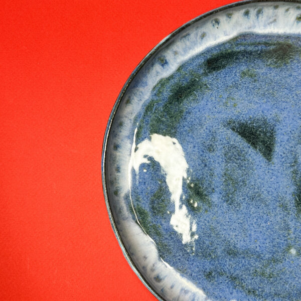 Большая керамическая тарелка "Ночное озеро", РФ