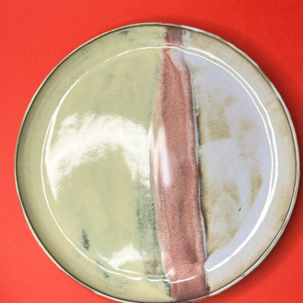 Керамическое блюдо "Рассвет над рекой", РФ