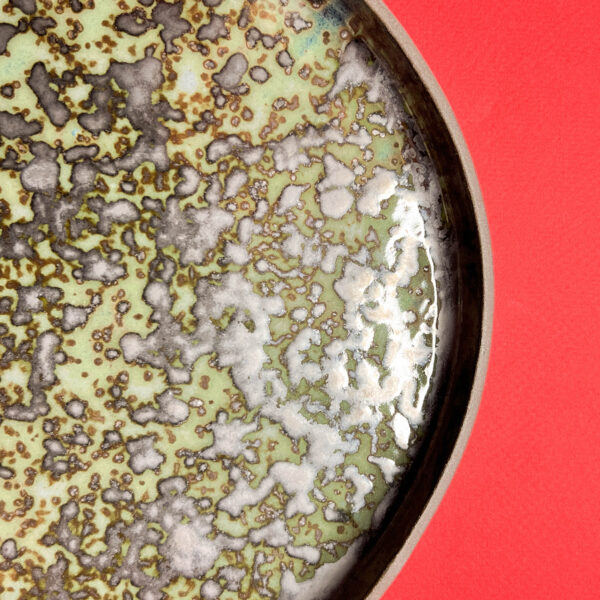 Тарелка с высоким бортом "Мох и лава", керамика, РФ