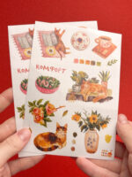 Стикер-лист «Комфорт. Домашний уют с котом», прозрачная пленка, 10 х 15 см, РФ