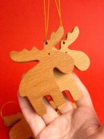 Деревянный подвес в форме лося, бук, РФ — изображение 2